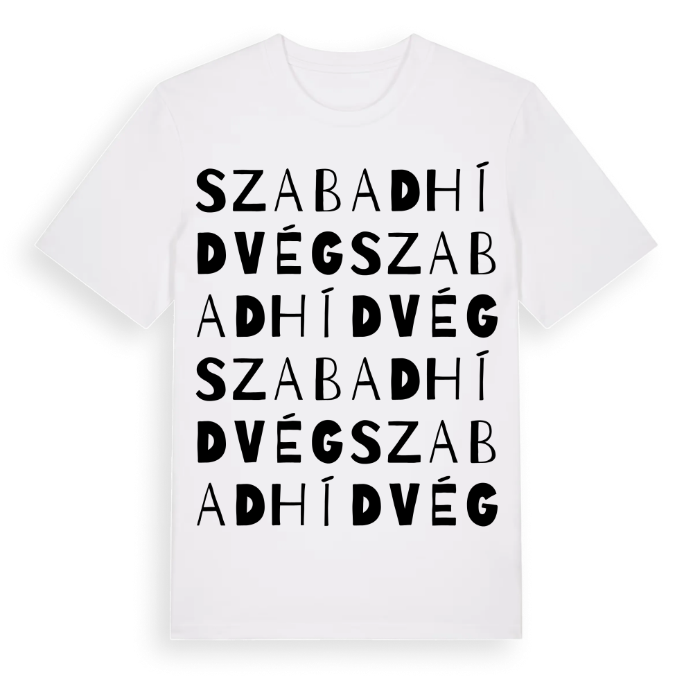 Szabadhídvég ordlek t-shirt – White, i miljö
