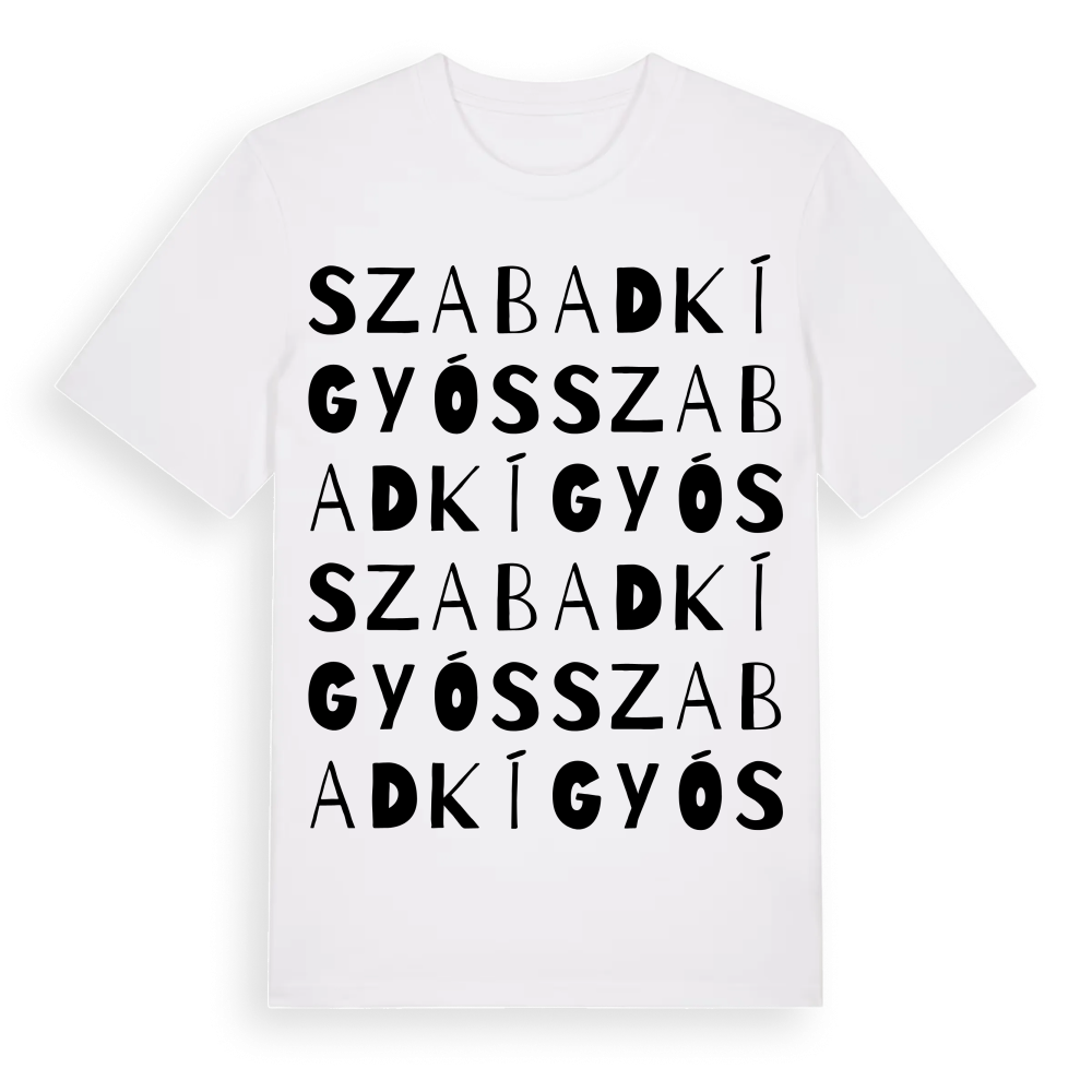 Szabadkígyós ordlek t-shirt – White, i miljö