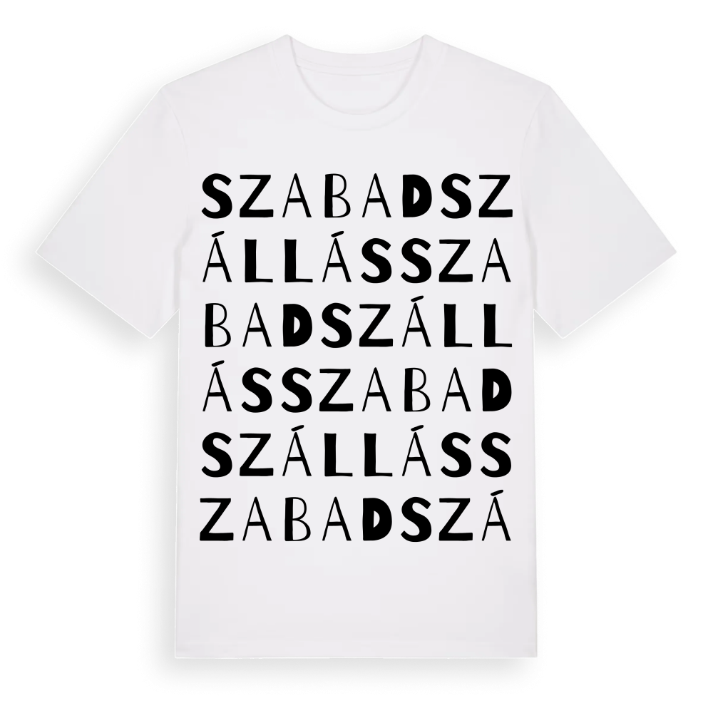 Szabadszállás ordlek t-shirt – White, i miljö