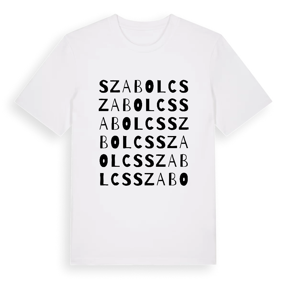 Szabolcs ordlek t-shirt – White, i miljö