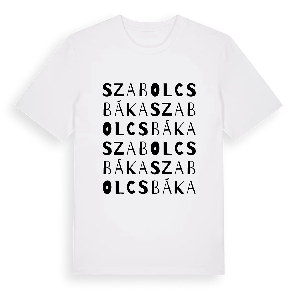 Szabolcsbáka ordlek t-shirt – White, i miljö