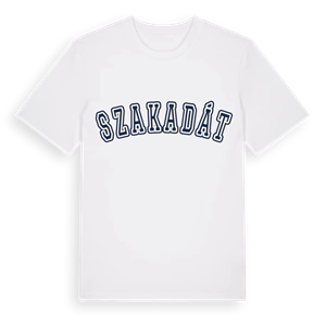 Szakadát college t-shirt – ekologisk bomull t-shirt från Pinshirt