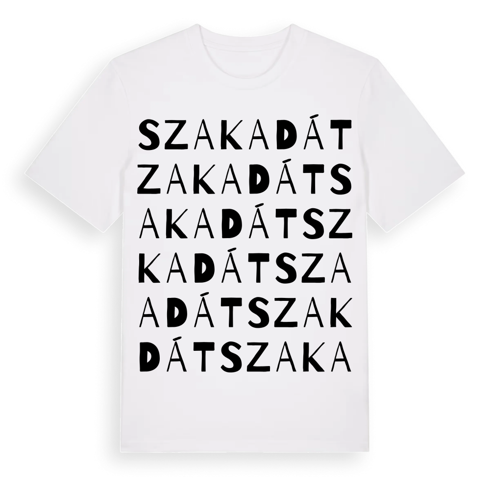 Szakadát ordlek t-shirt – White, i miljö