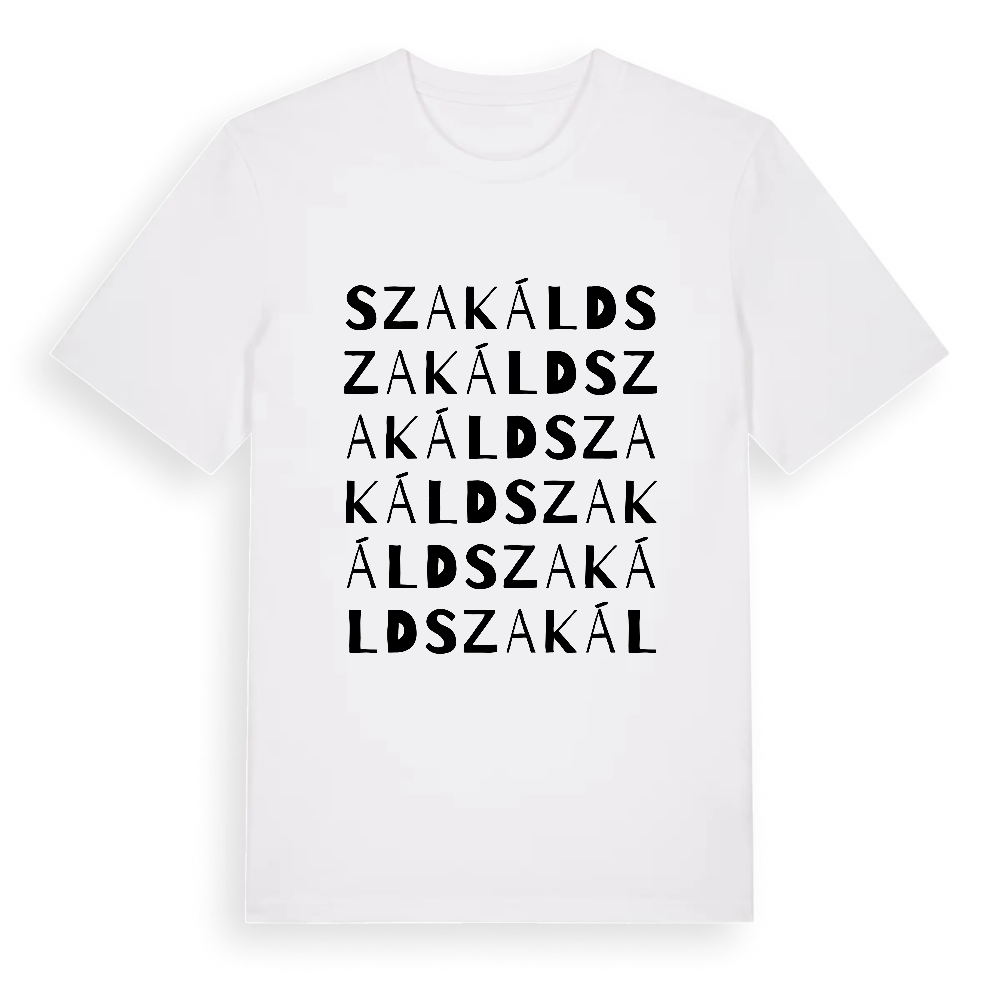 Szakáld ordlek t-shirt – White, i miljö