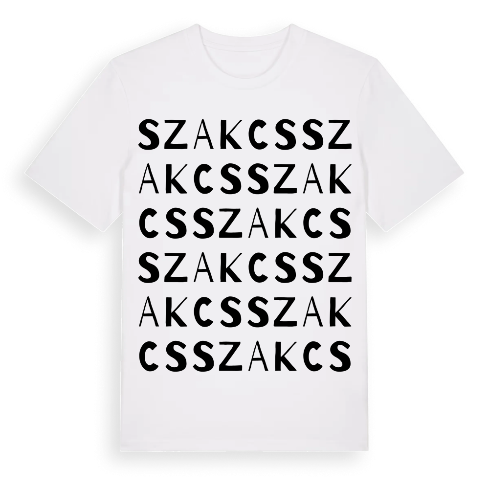 Szakcs ordlek t-shirt – White, i miljö