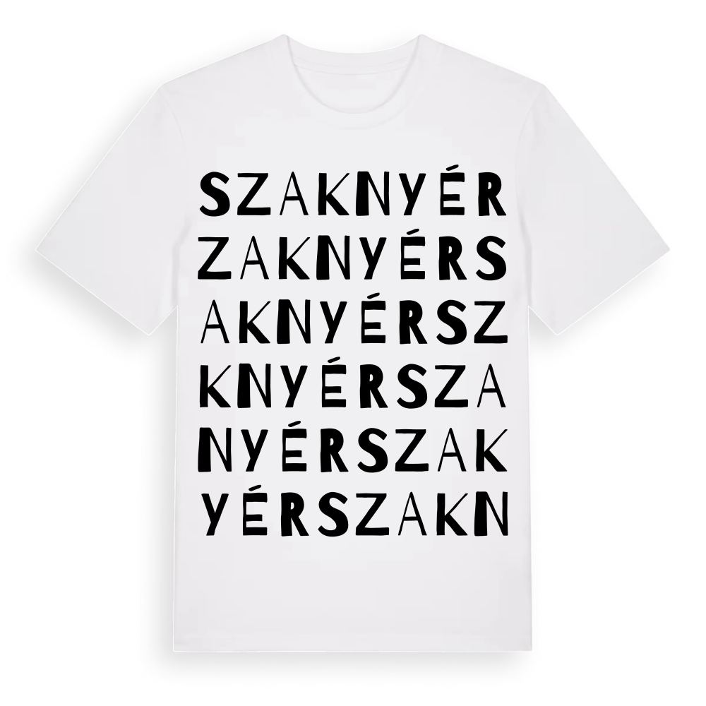 Szaknyér ordlek t-shirt – White, i miljö