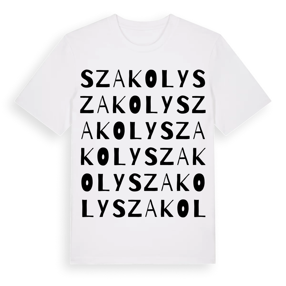 Szakoly ordlek t-shirt – White, i miljö