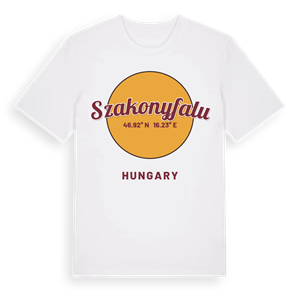 Szakonyfalu cirkel t-shirt – ekologisk bomull t-shirt från Pinshirt