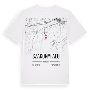 Szakonyfalu karta t-shirt – ekologisk bomull t-shirt från Pinshirt