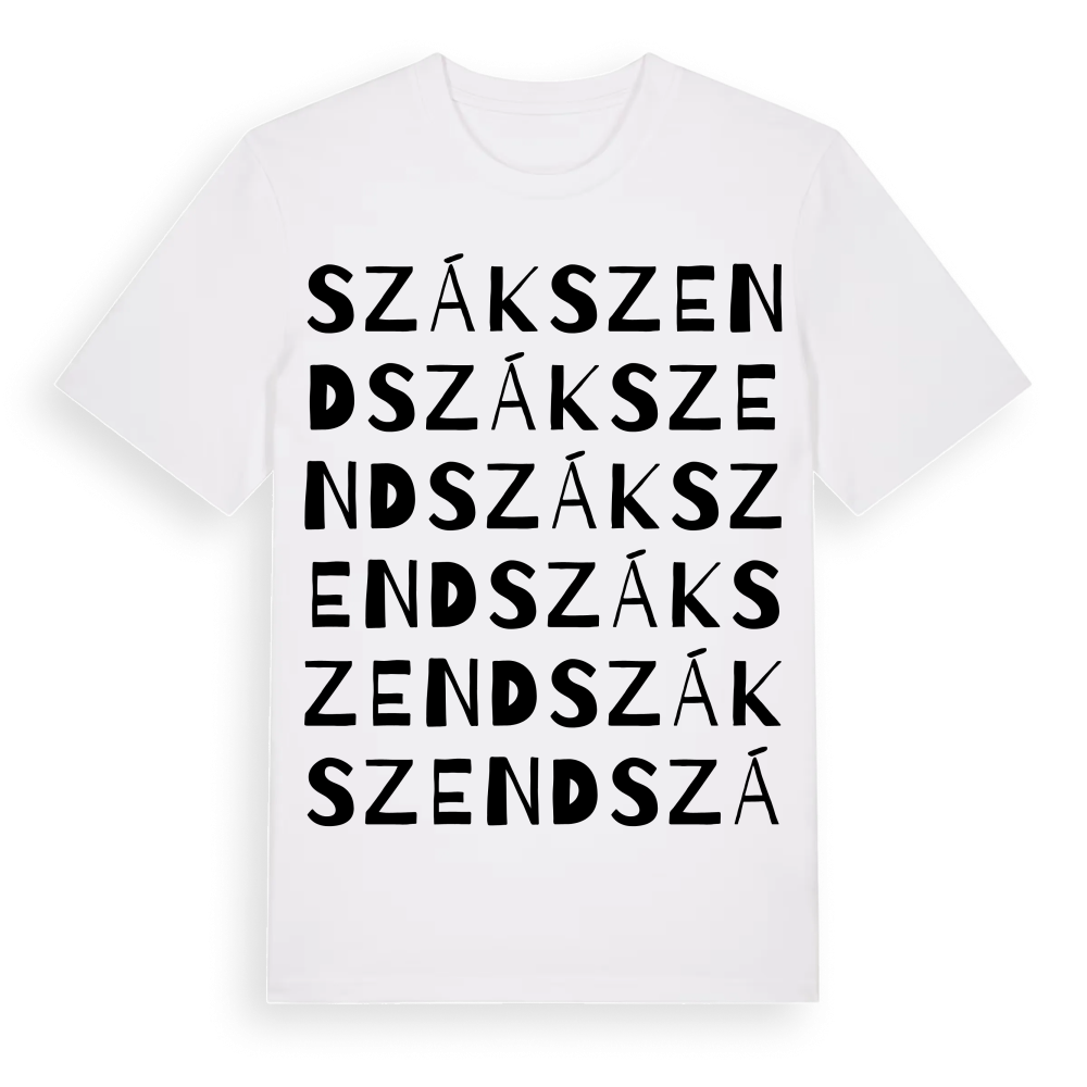 Szákszend ordlek t-shirt – White, i miljö