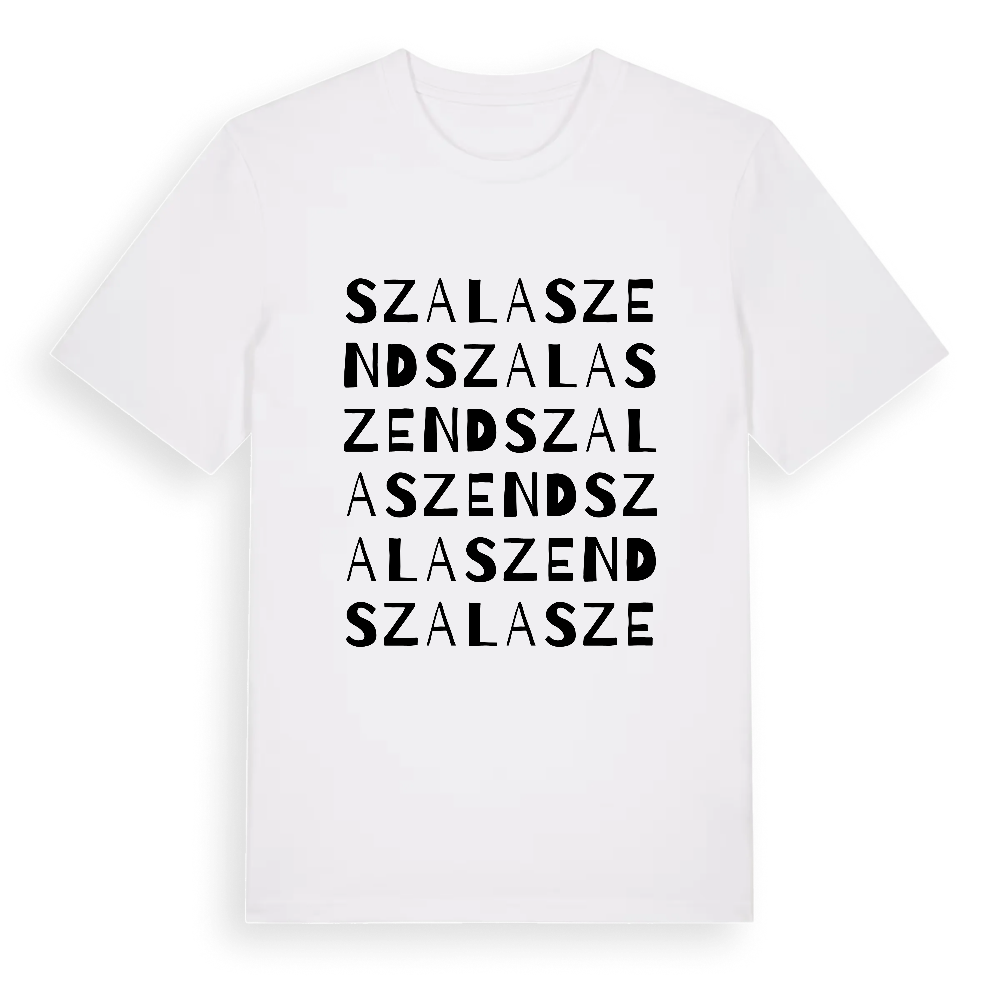 Szalaszend ordlek t-shirt – White, i miljö