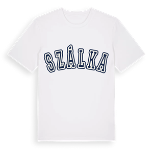 Szálka college t-shirt – ekologisk bomull t-shirt från Pinshirt