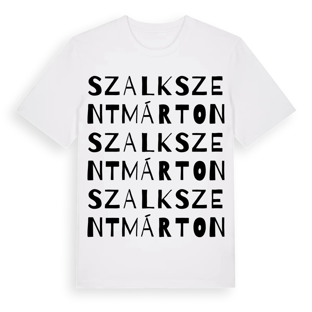 Szalkszentmárton ordlek t-shirt – White, i miljö