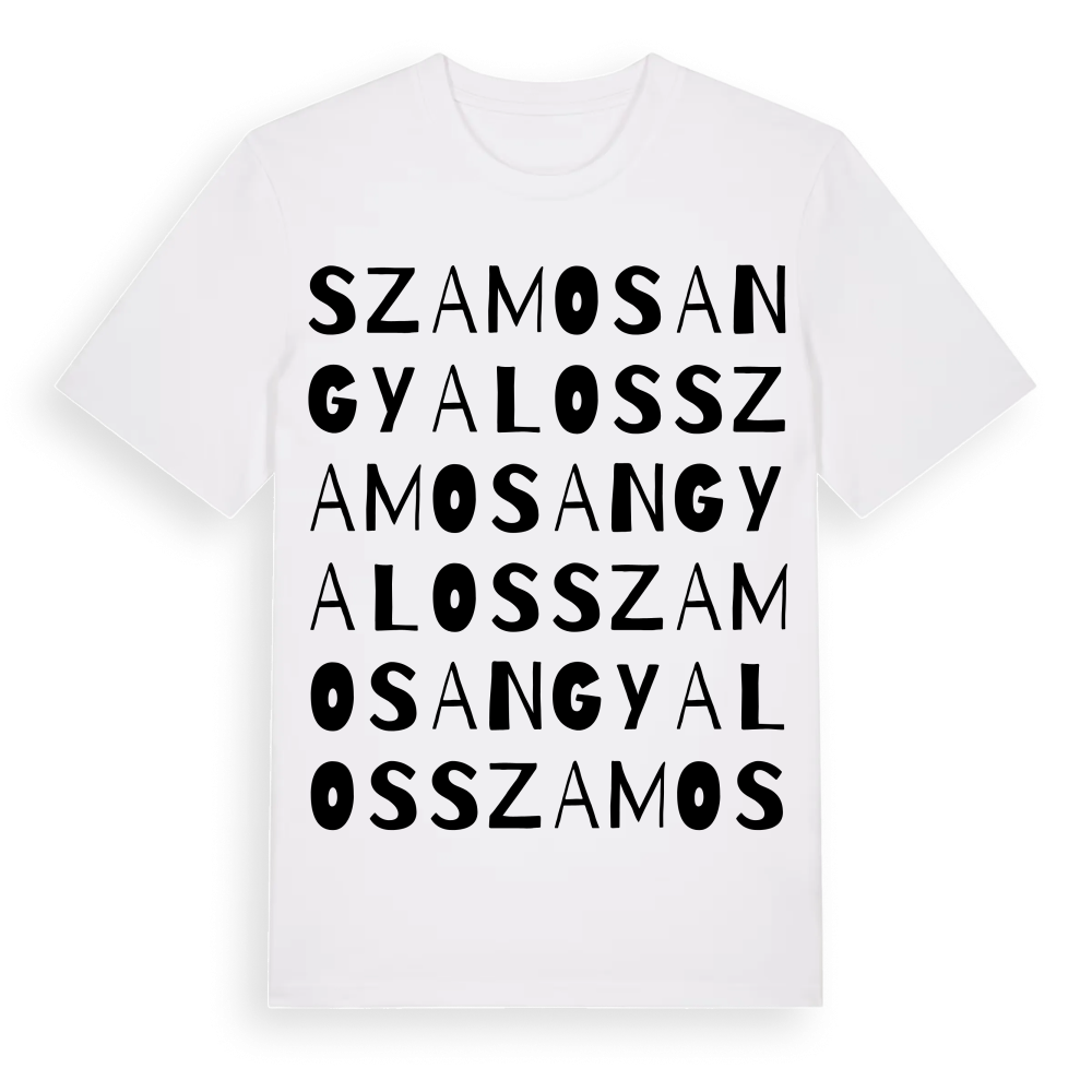 Szamosangyalos ordlek t-shirt – White, i miljö