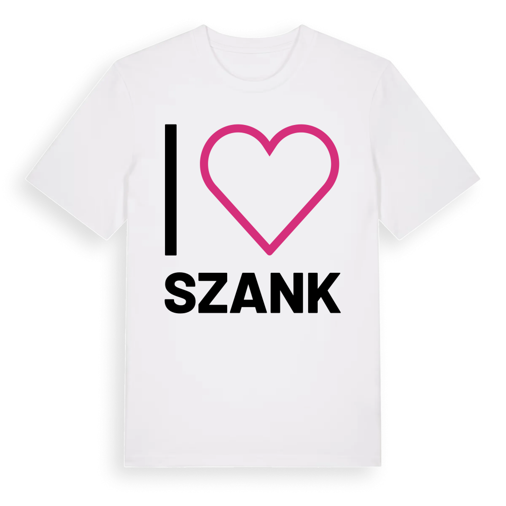 Jag älskar Szank t-shirt stort tryck – White, i miljö