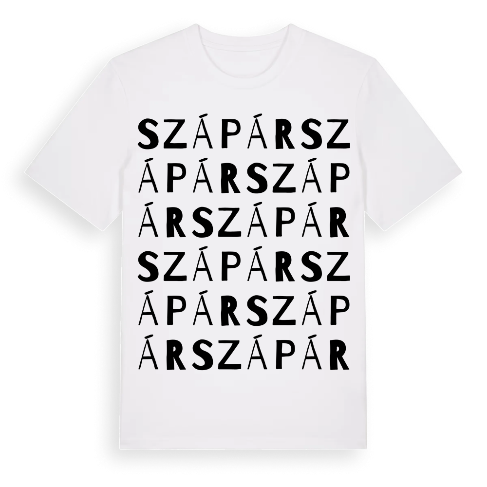 Szápár ordlek t-shirt – White, i miljö