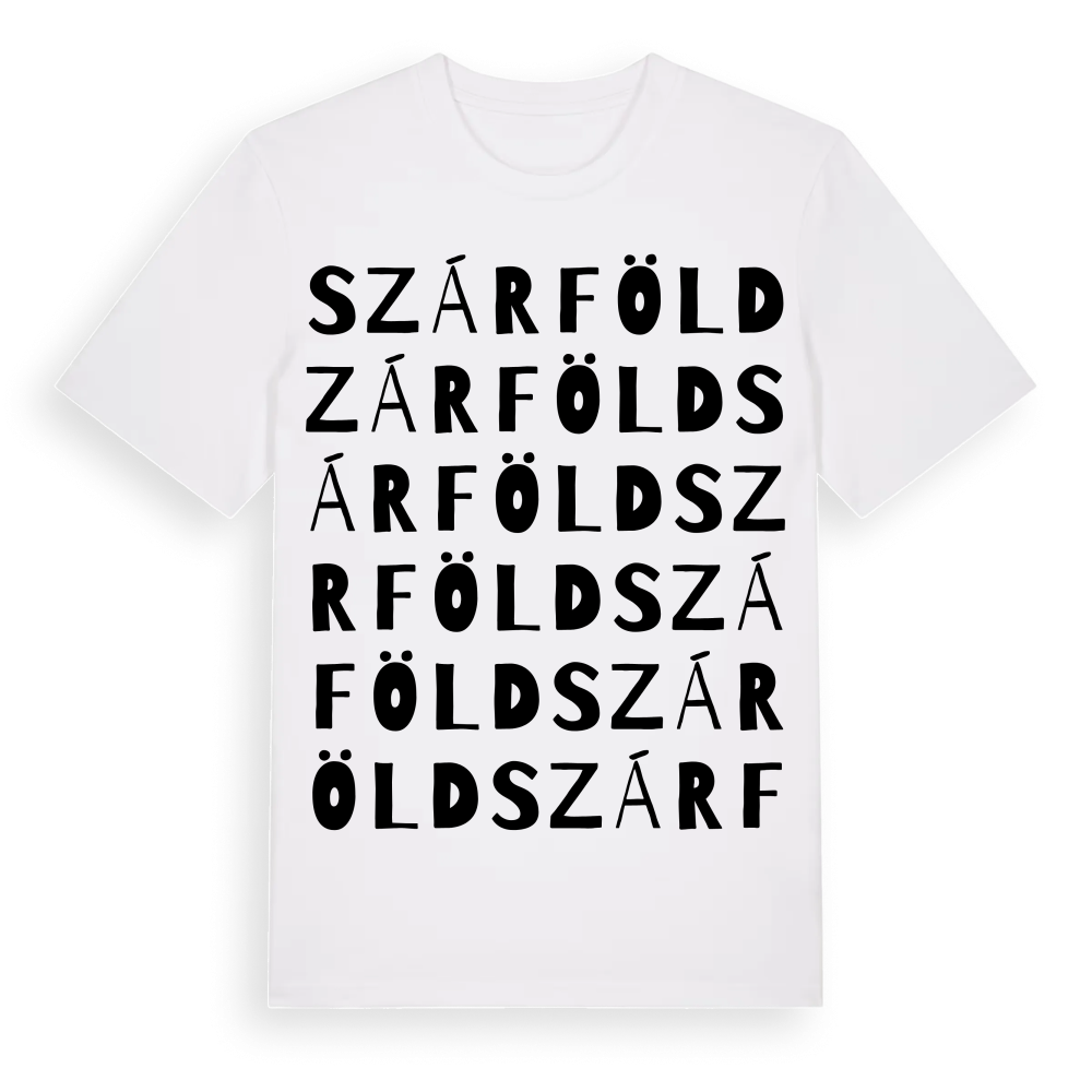 Szárföld ordlek t-shirt – White, i miljö
