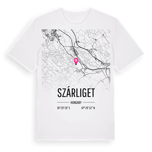 Szárliget karta t-shirt – ekologisk bomull t-shirt från Pinshirt