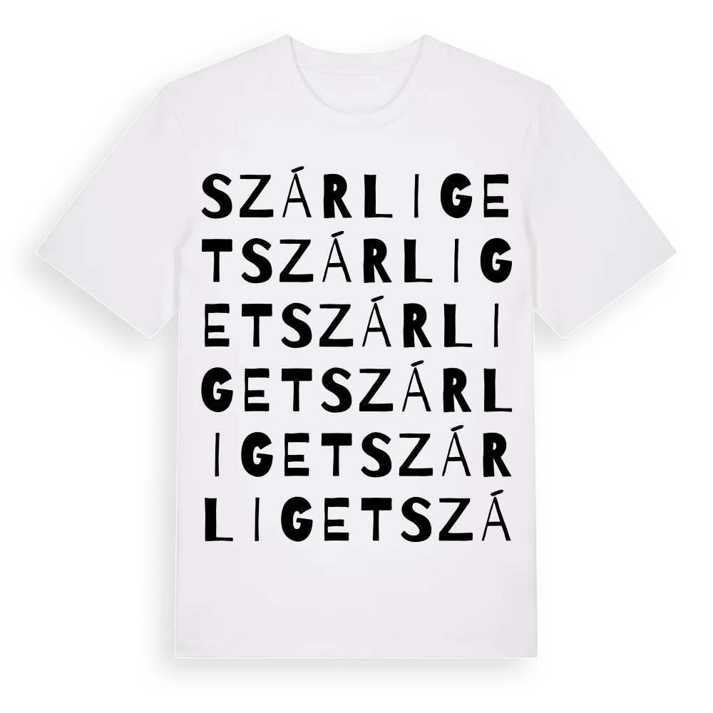Szárliget ordlek t-shirt – White, i miljö