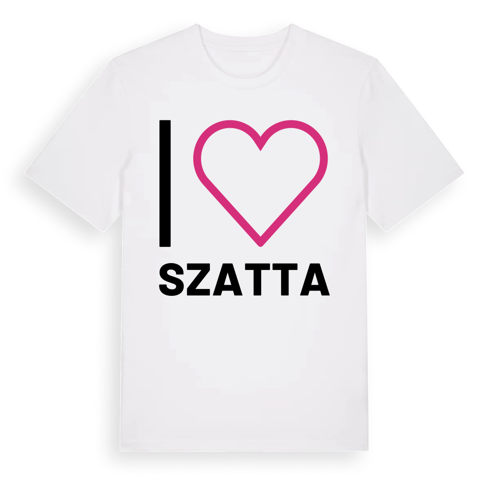 Jag älskar Szatta t-shirt stort tryck – White, i miljö