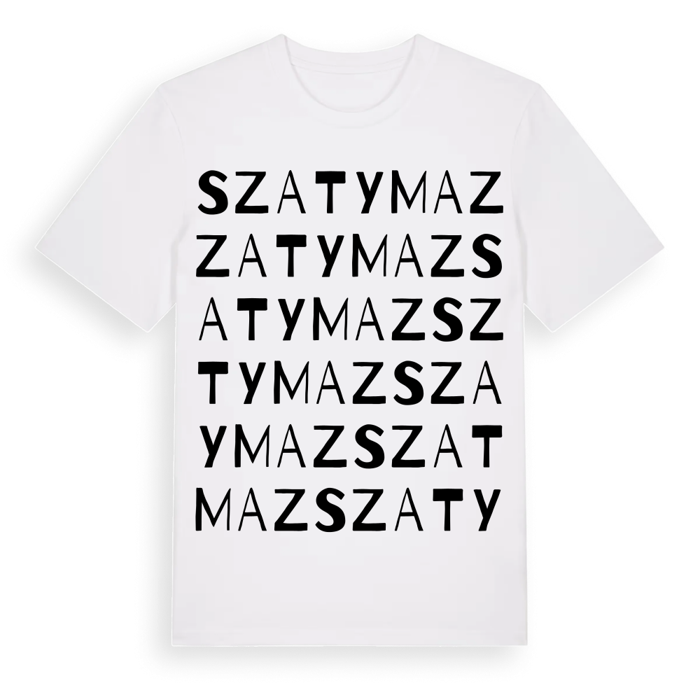 Szatymaz ordlek t-shirt – White, i miljö
