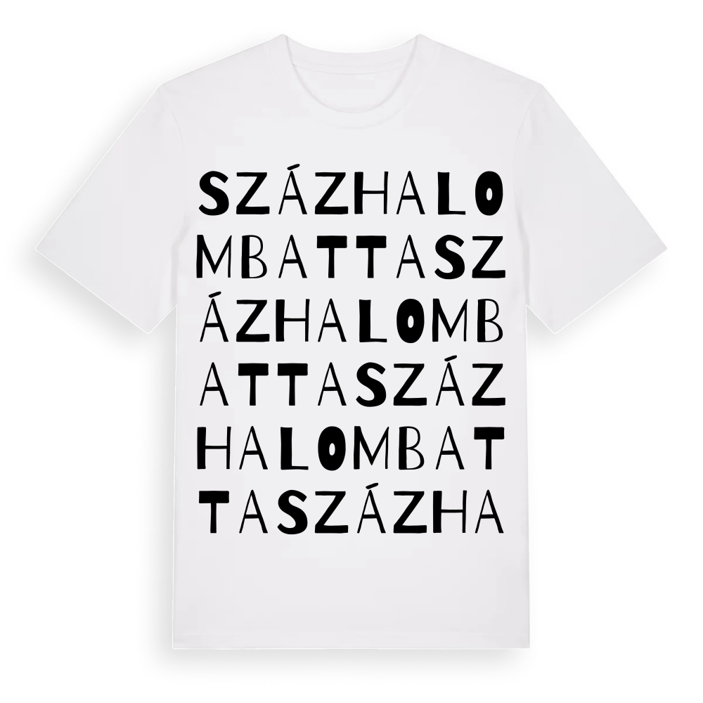 Százhalombatta ordlek t-shirt – White, i miljö