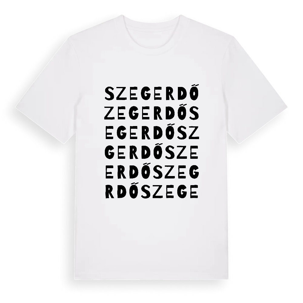 Szegerdő ordlek t-shirt – White, i miljö