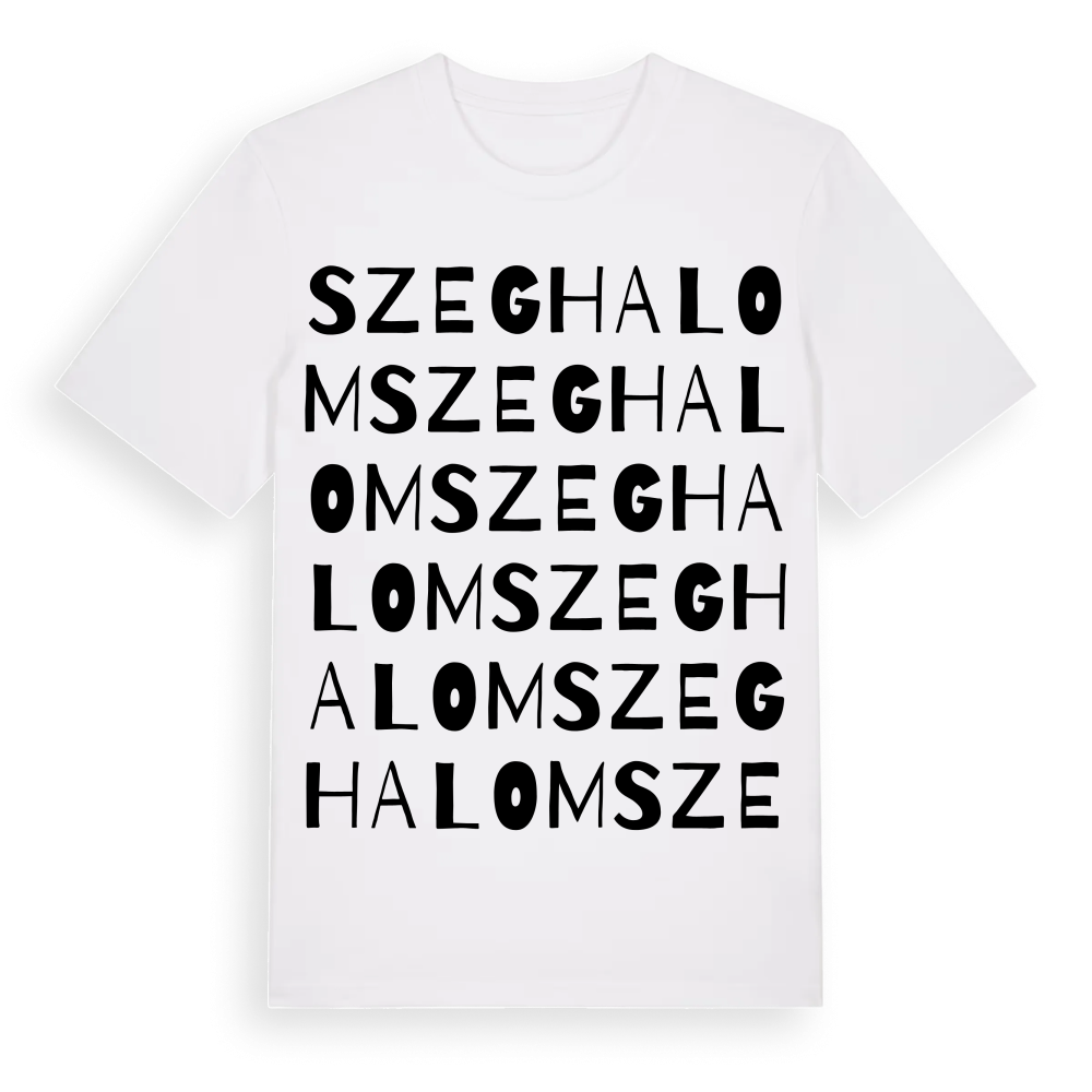 Szeghalom ordlek t-shirt – White, i miljö