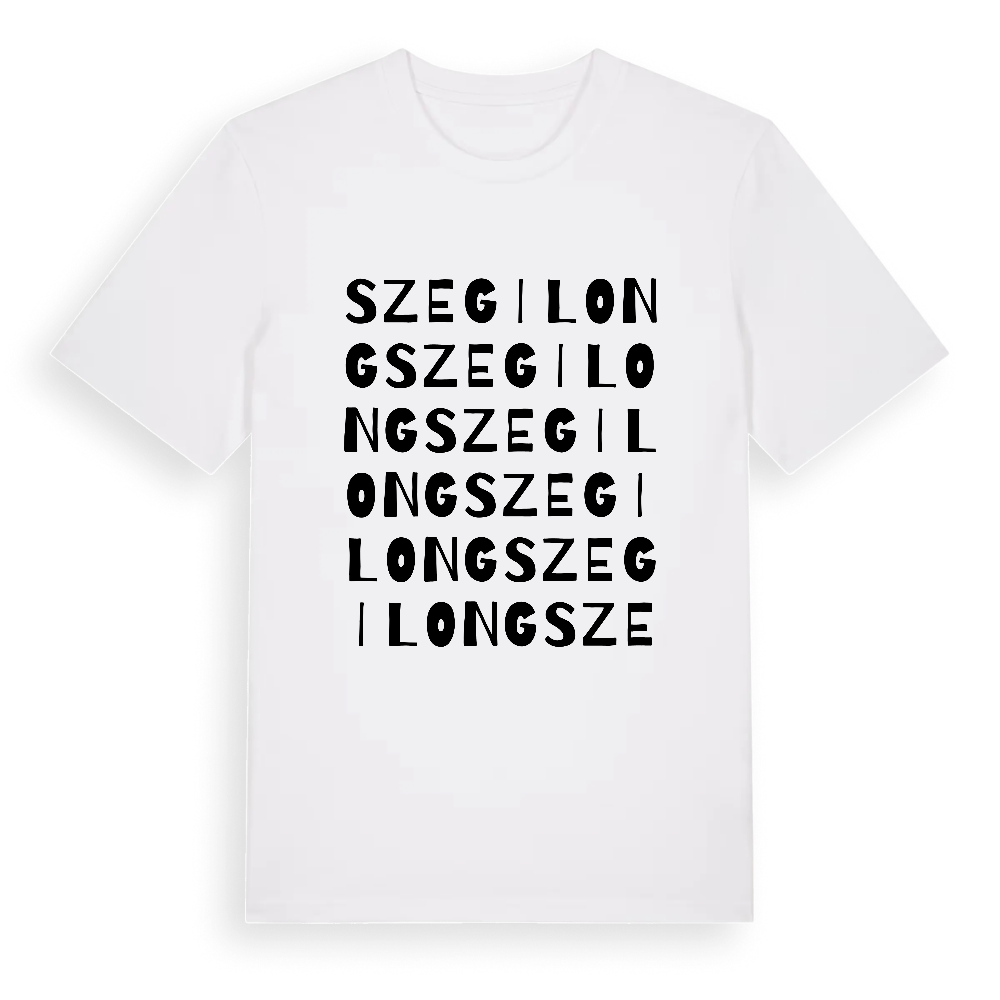 Szegilong ordlek t-shirt – White, i miljö
