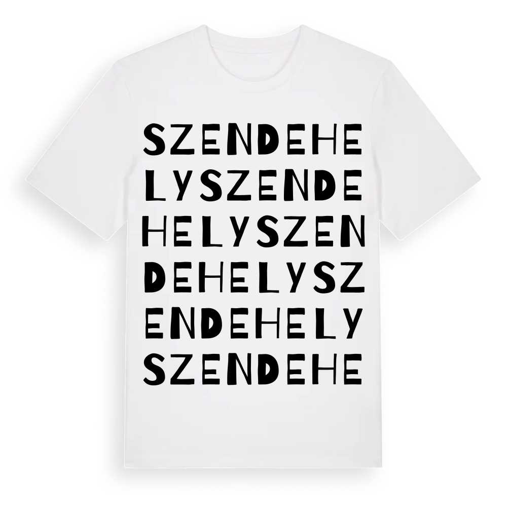 Szendehely ordlek t-shirt – White, i miljö