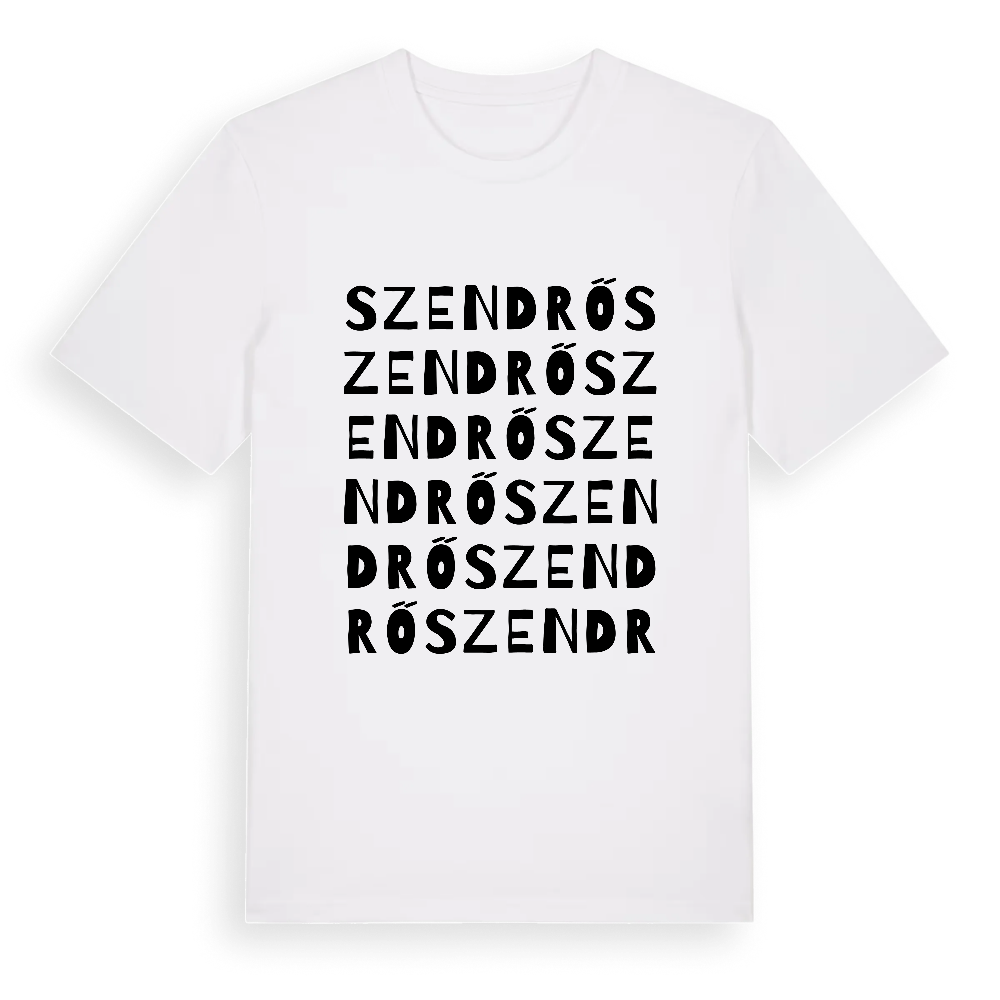 Szendrő ordlek t-shirt – White, i miljö