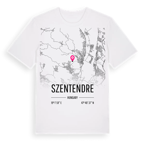 Szentendre karta t-shirt – ekologisk bomull t-shirt från Pinshirt