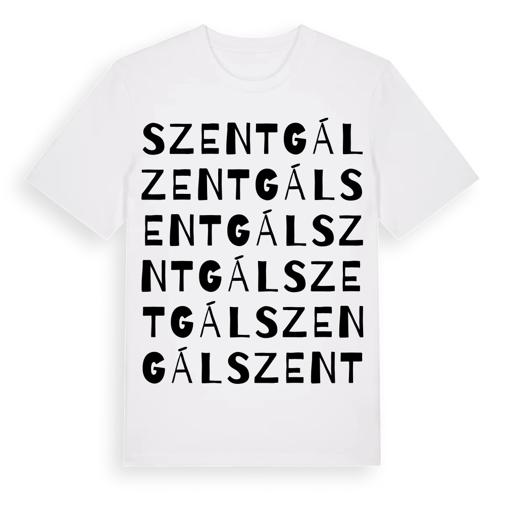 Szentgál ordlek t-shirt – White, i miljö