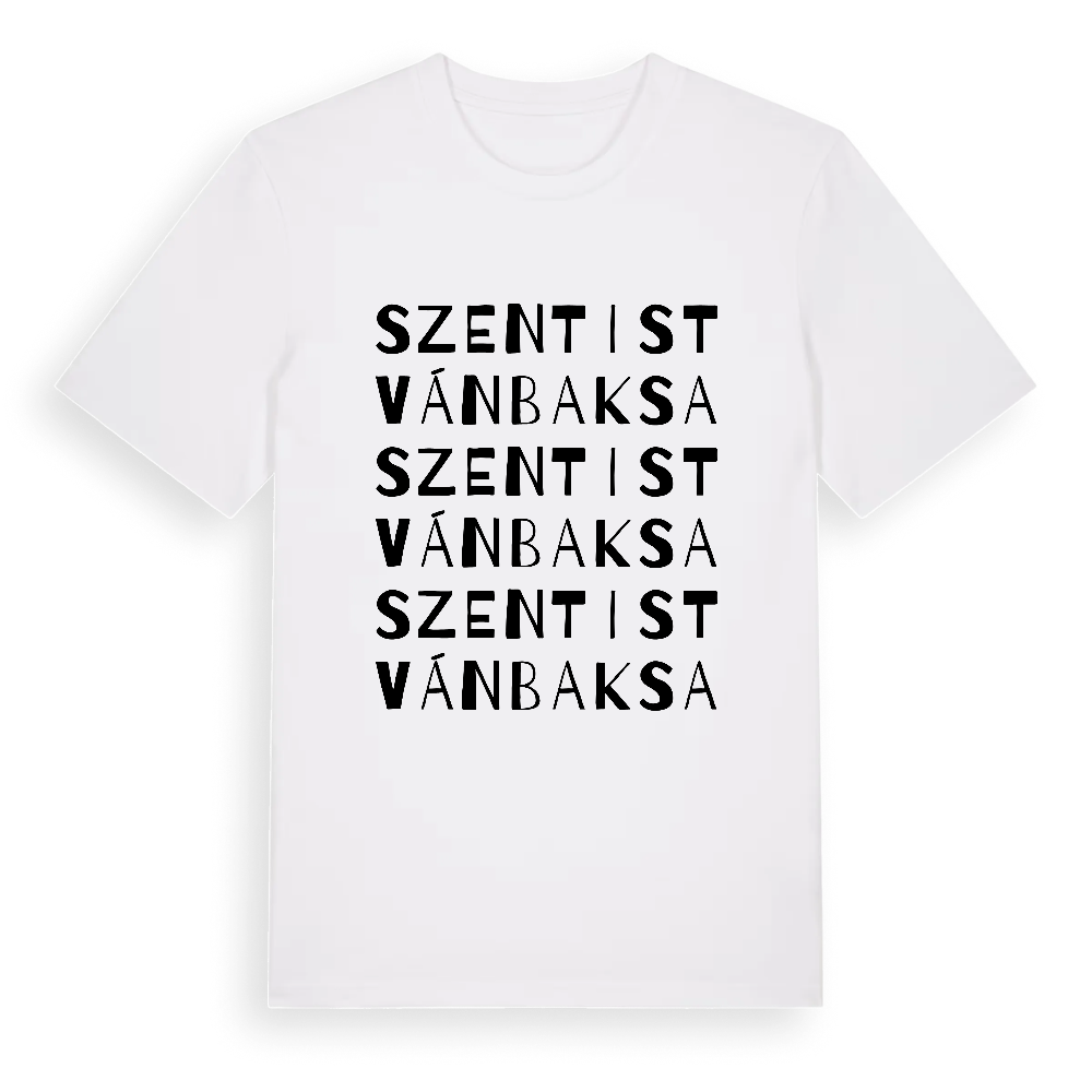 Szentistvánbaksa ordlek t-shirt – White, i miljö