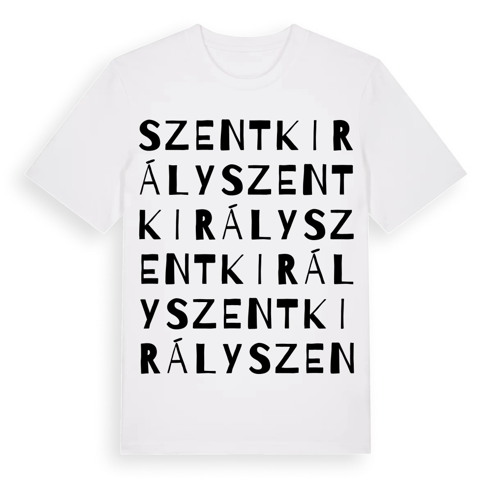 Szentkirály ordlek t-shirt – White, i miljö