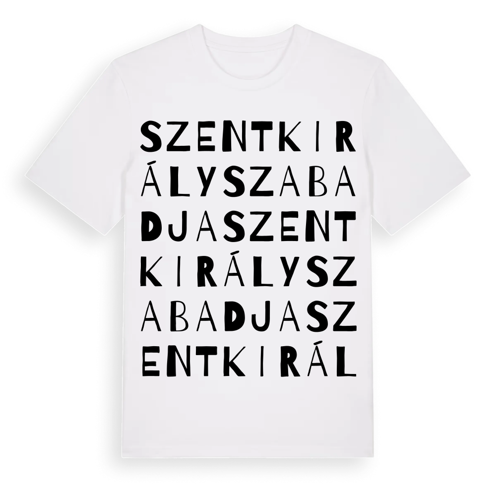 Szentkirályszabadja ordlek t-shirt – White, i miljö
