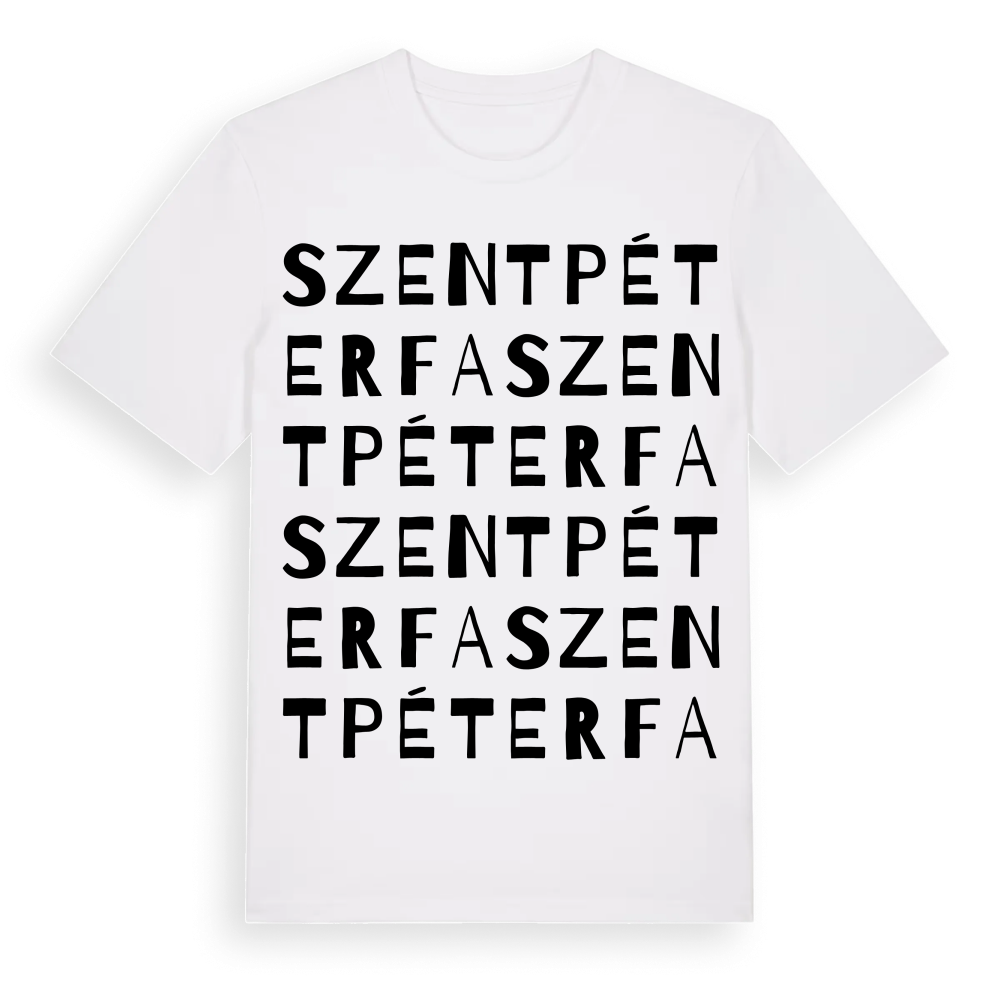 Szentpéterfa ordlek t-shirt – White, i miljö