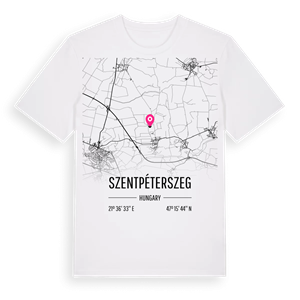 Szentpéterszeg karta t-shirt – ekologisk bomull t-shirt från Pinshirt