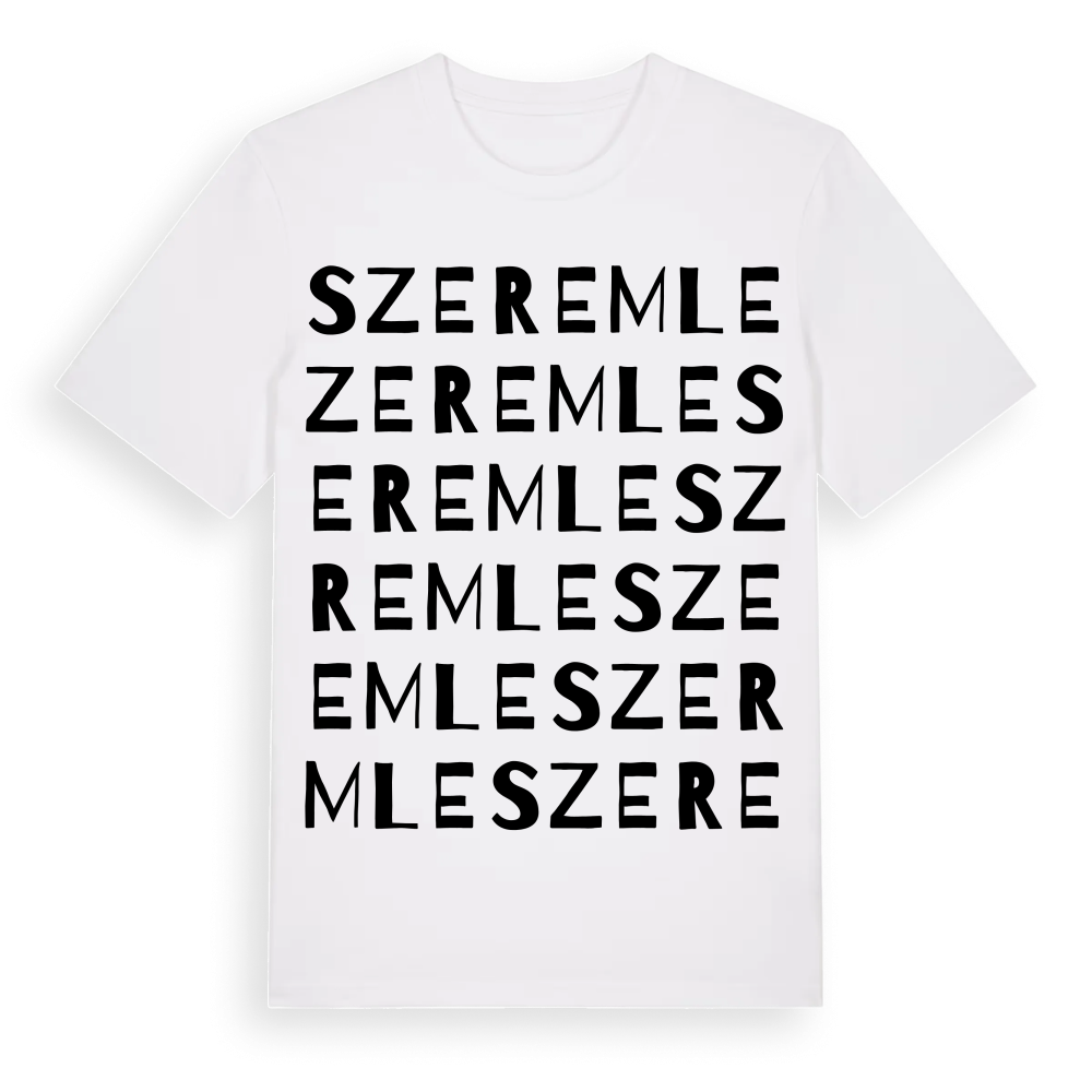 Szeremle ordlek t-shirt – White, i miljö