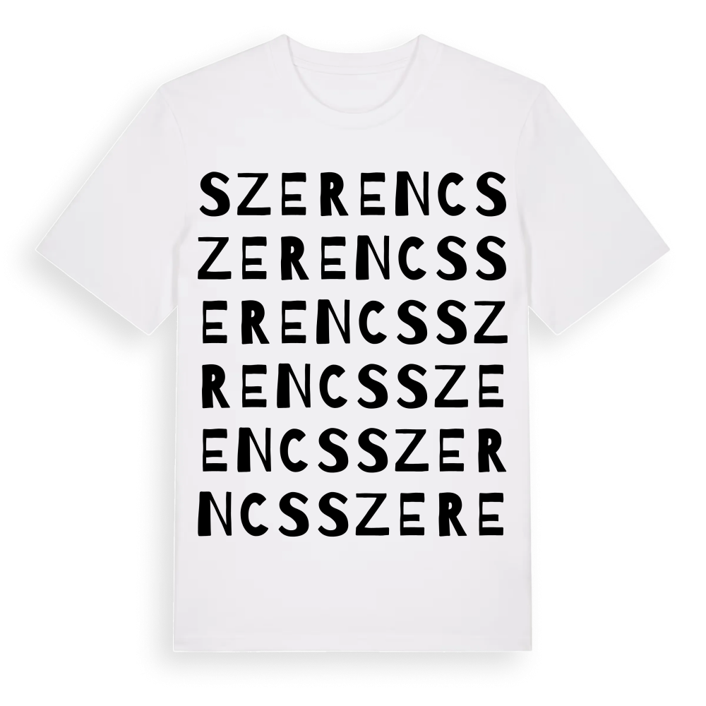 Szerencs ordlek t-shirt – White, i miljö