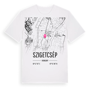 Szigetcsép karta t-shirt – ekologisk bomull t-shirt från Pinshirt