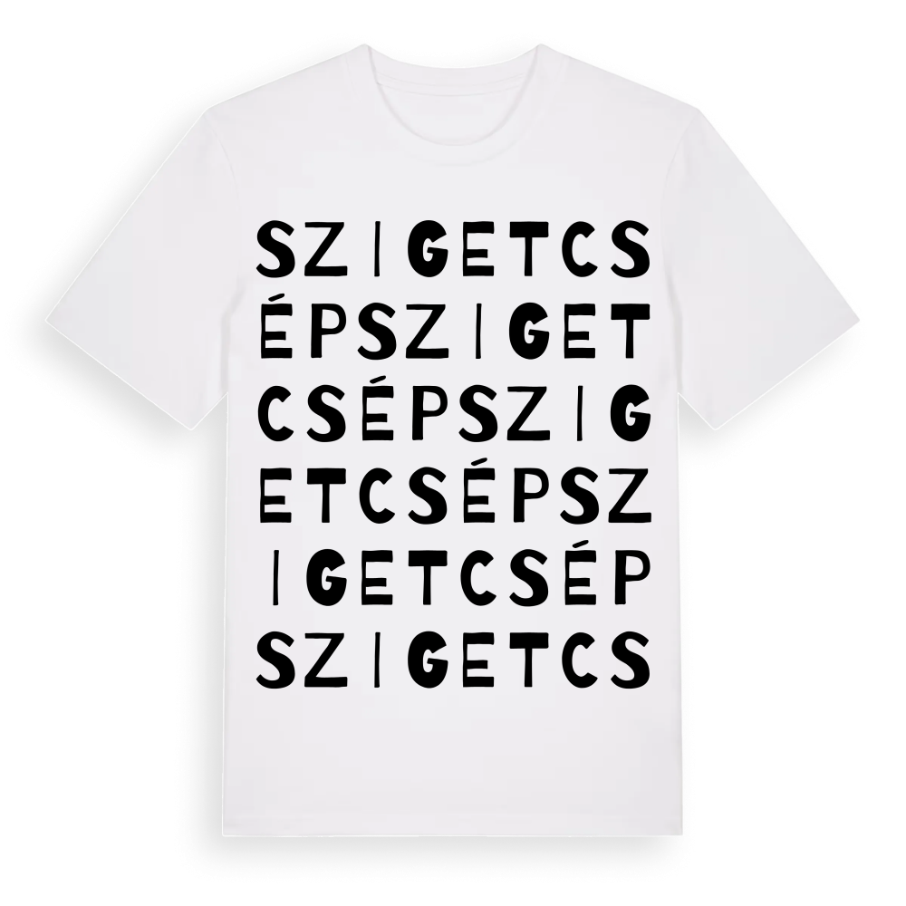 Szigetcsép ordlek t-shirt – White, i miljö