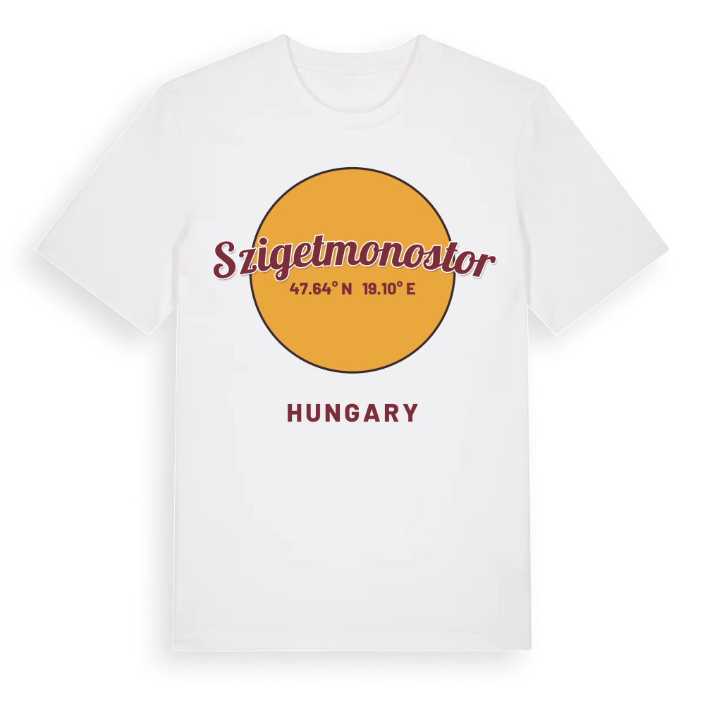 Szigetmonostor cirkel t-shirt – White, i miljö