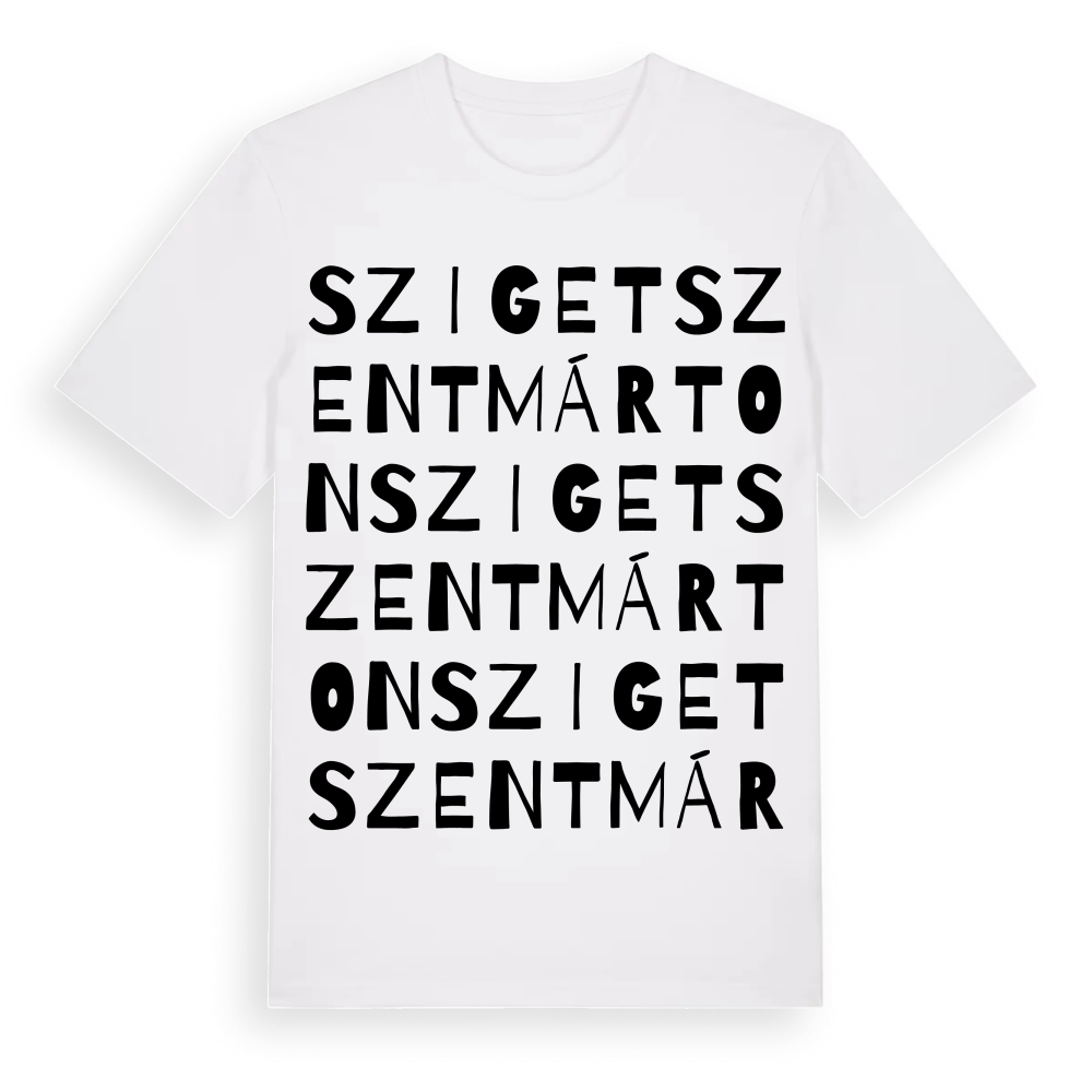 Szigetszentmárton ordlek t-shirt – White, i miljö