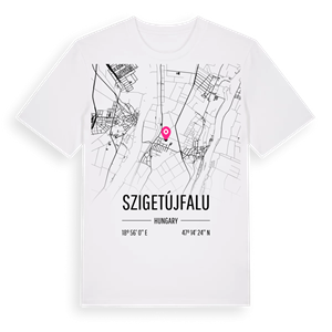 Szigetújfalu karta t-shirt – ekologisk bomull t-shirt från Pinshirt