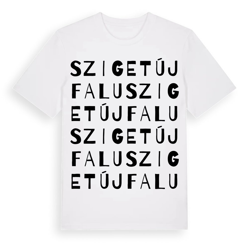 Szigetújfalu ordlek t-shirt – White, i miljö