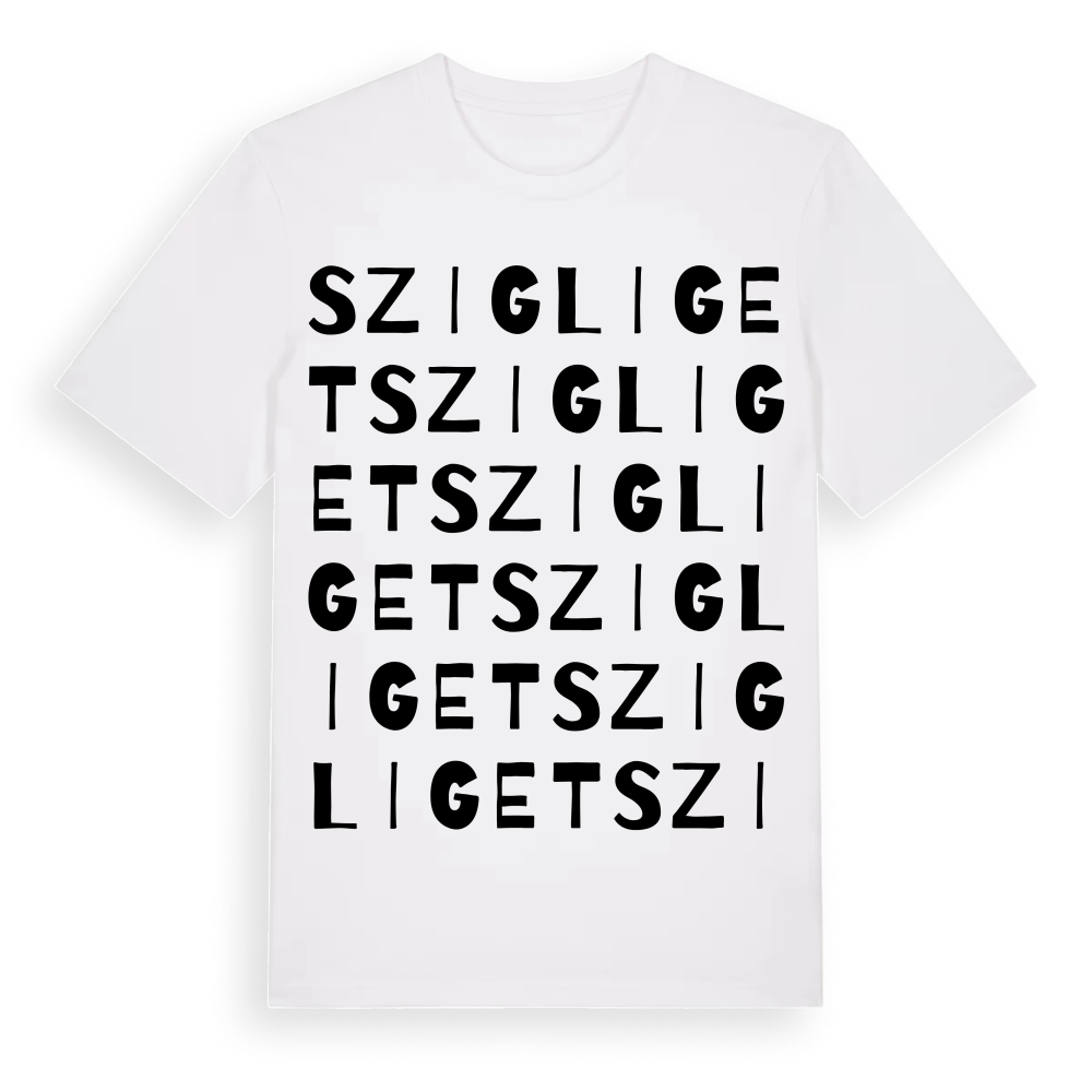 Szigliget ordlek t-shirt – White, i miljö