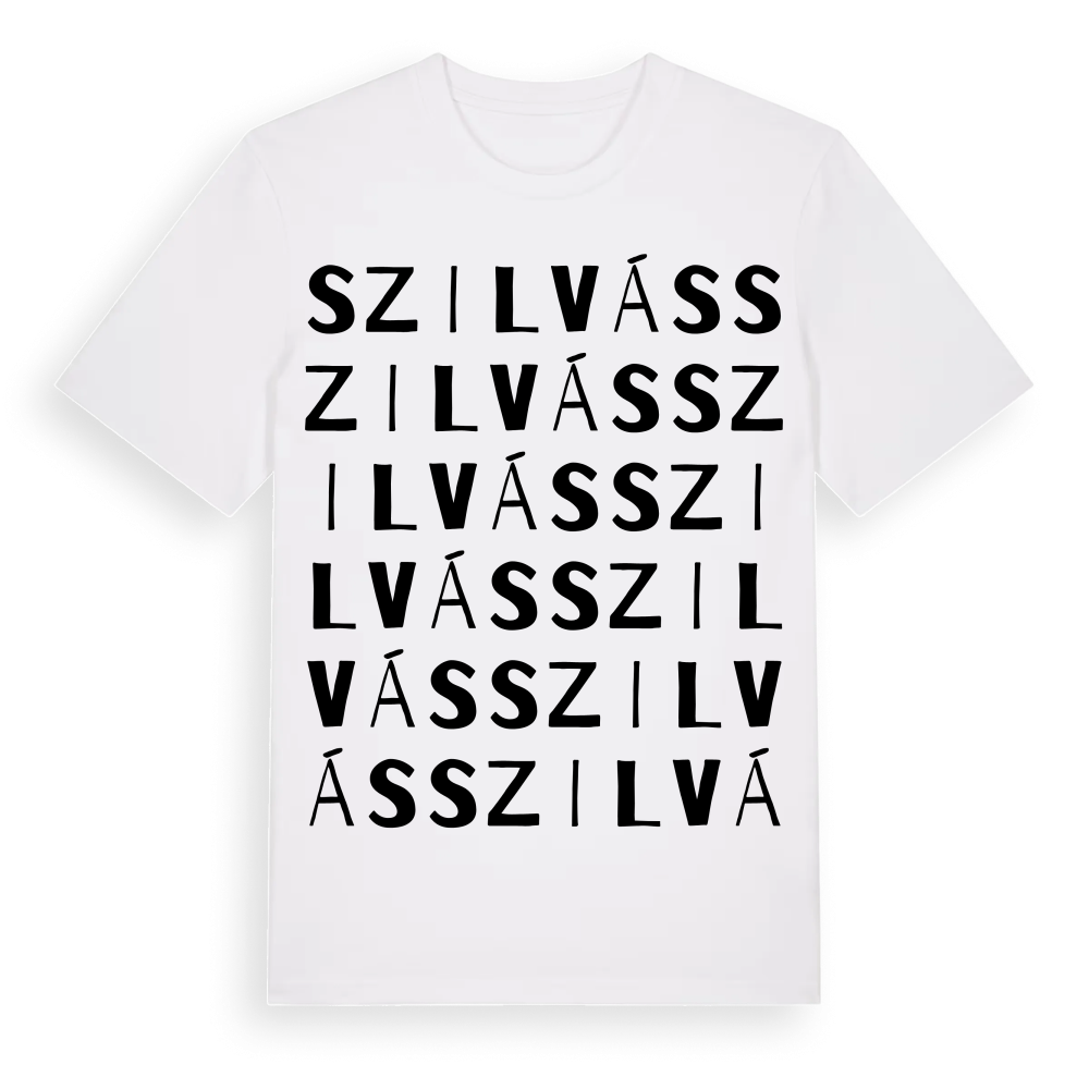 Szilvás ordlek t-shirt – White, i miljö