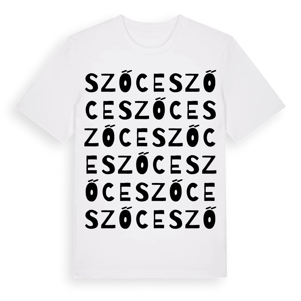 Szőce ordlek t-shirt – White, i miljö