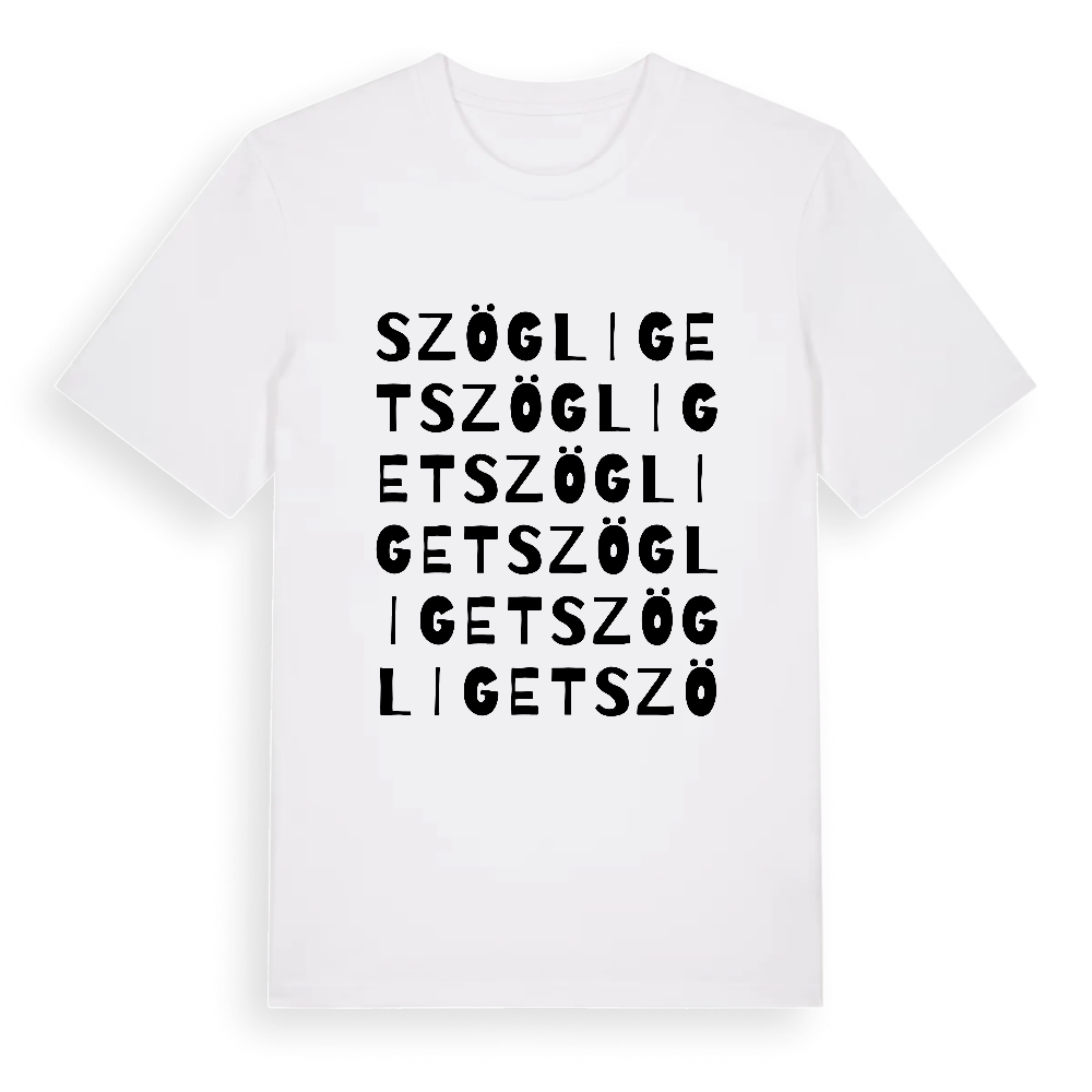 Szögliget ordlek t-shirt – White, i miljö